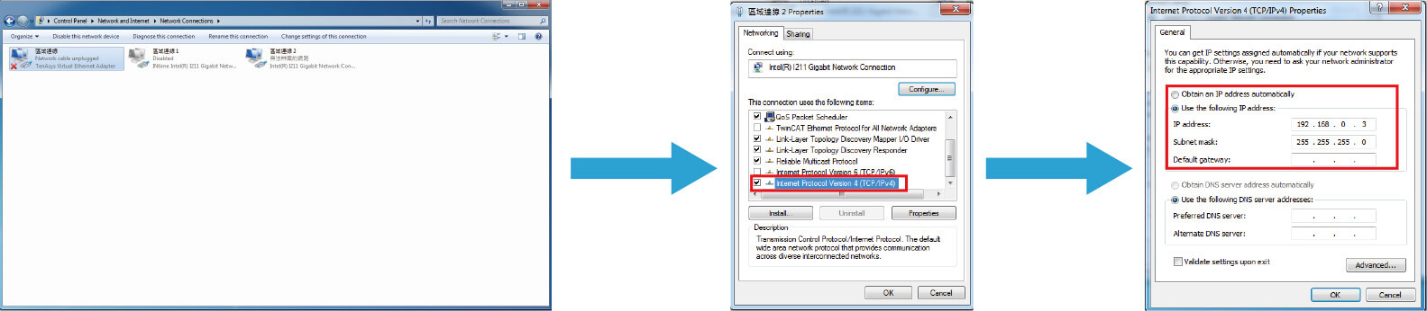 ETH-L132-D1與HostPC之設定_網域設定_HostPC
