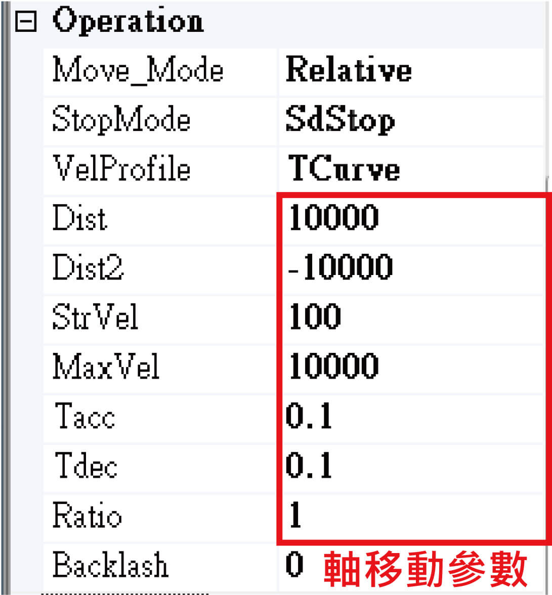 MyLink工具-如何實現單軸 系列之Compare Trigger Out_設定軸移動參數及Enable Auto Compare-2